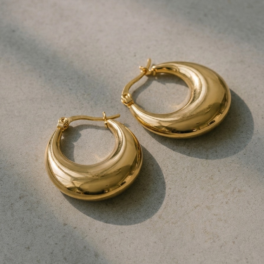 Oro pendientes modernos