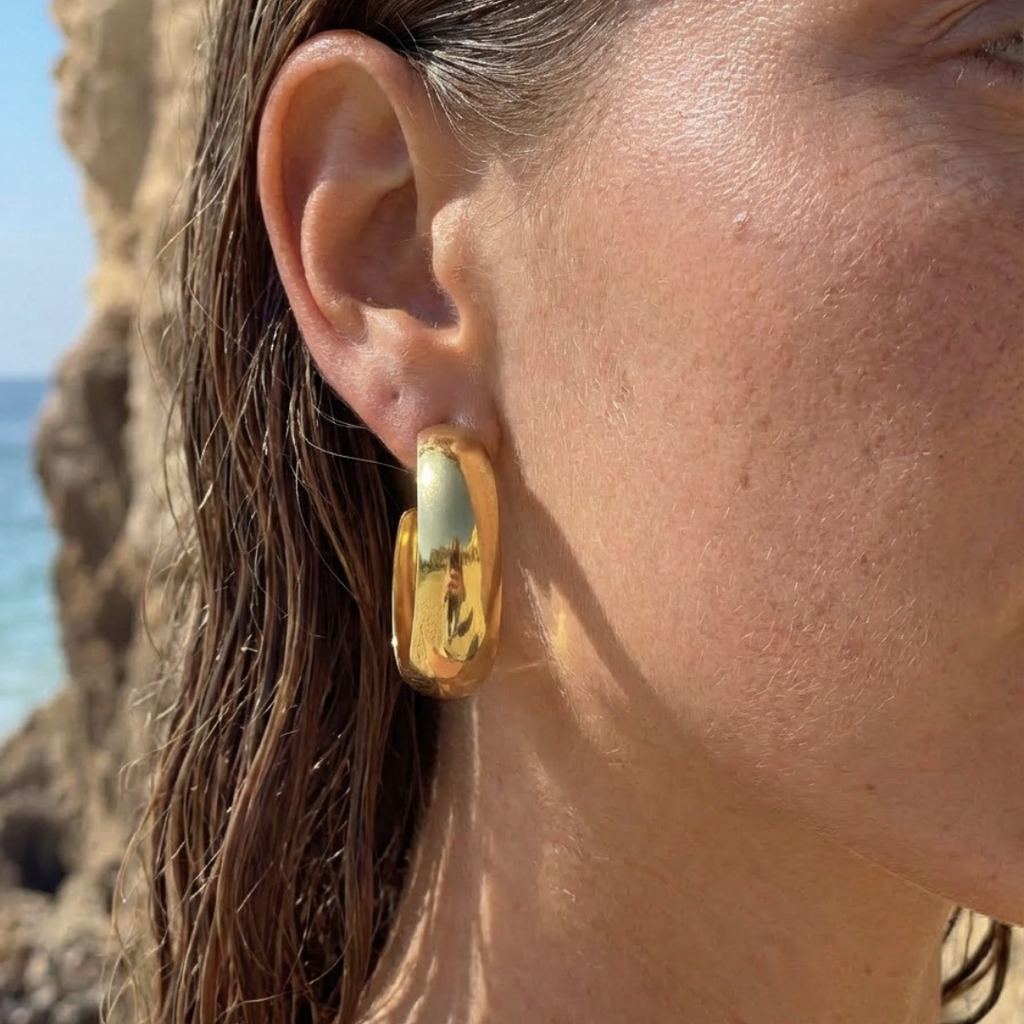 Aros Gruesos Dorados