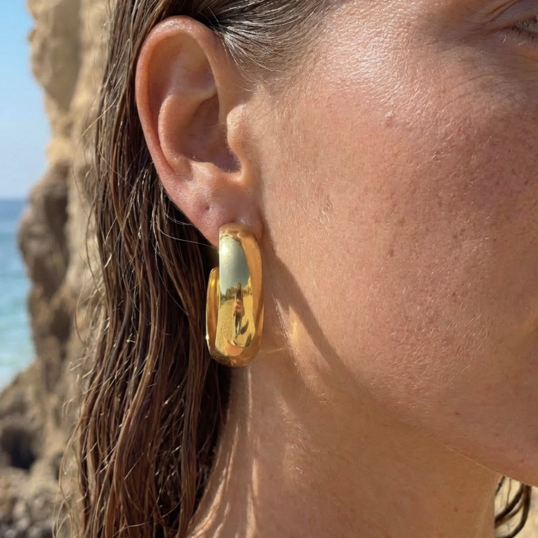 Aros Gruesos Dorados