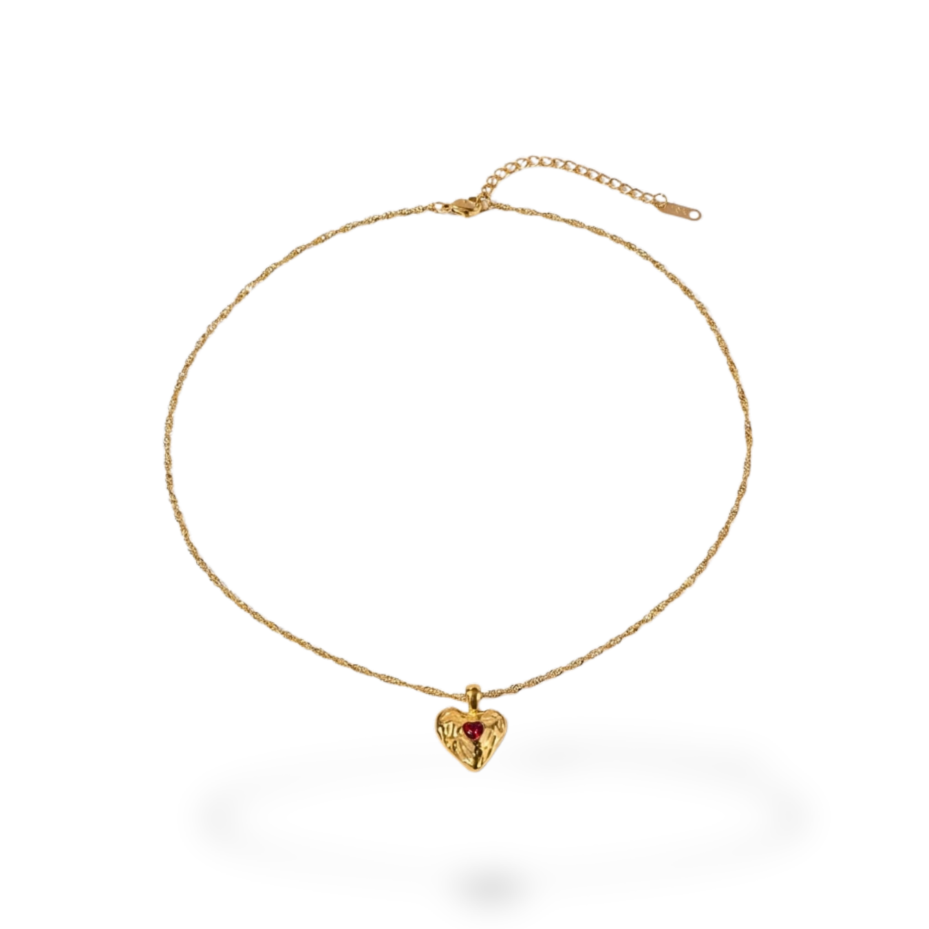 Collar Dorado con Colgante de Corazón