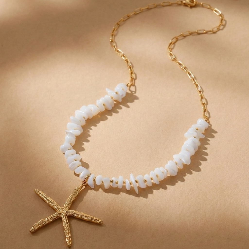 Collar Dorado con Estrella de Mar