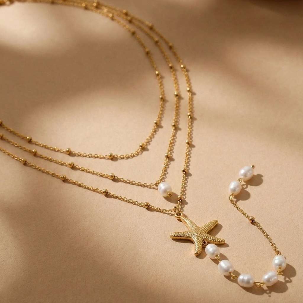 Collar Largo con Estrella de Mar