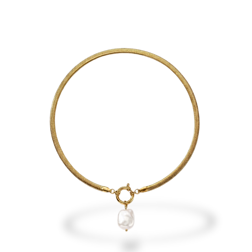 Collar Perla de Río Deslizante