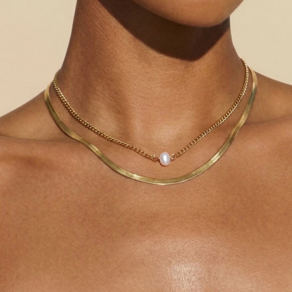 Collar Dorado con Perla para ti