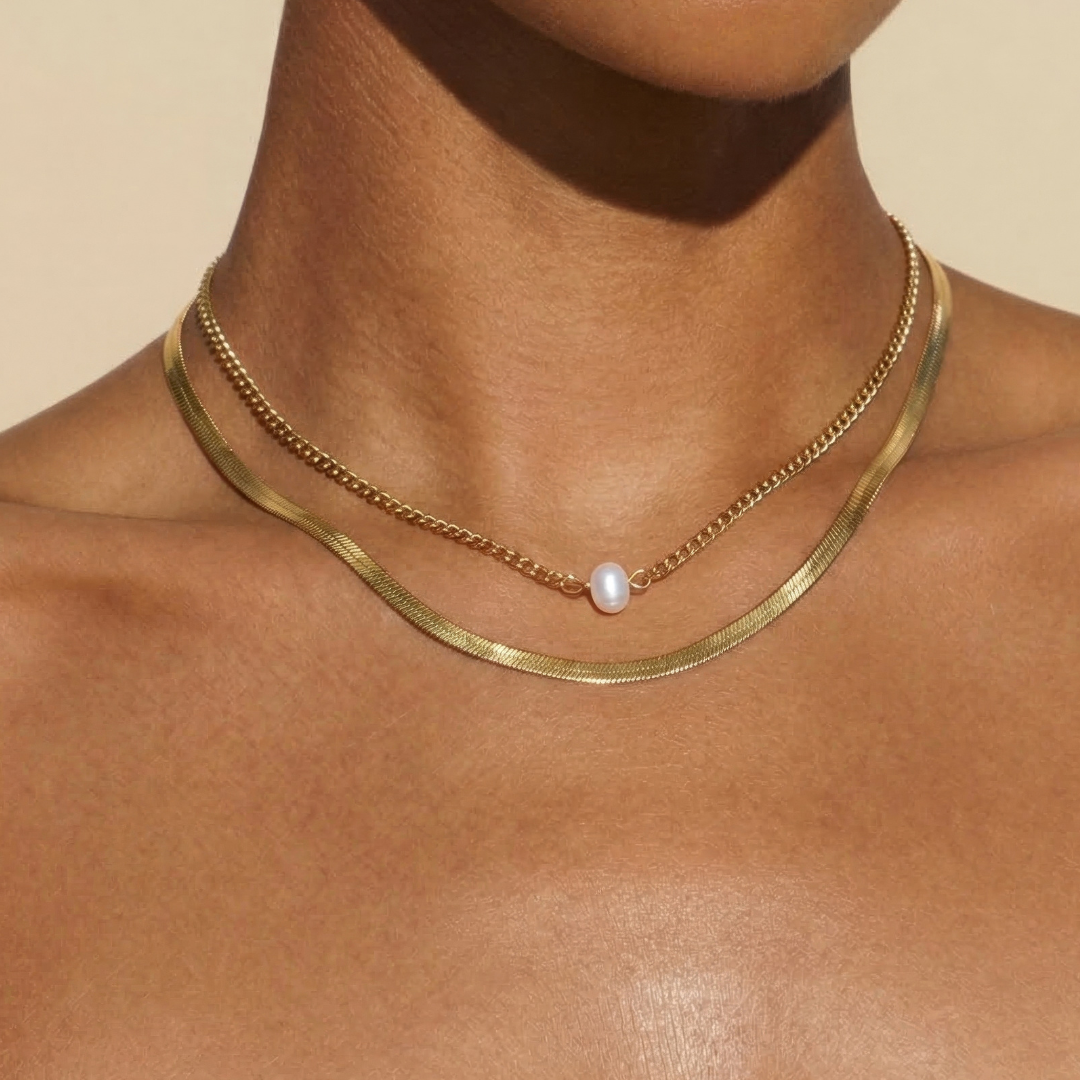 Collar Dorado con Perla para ti