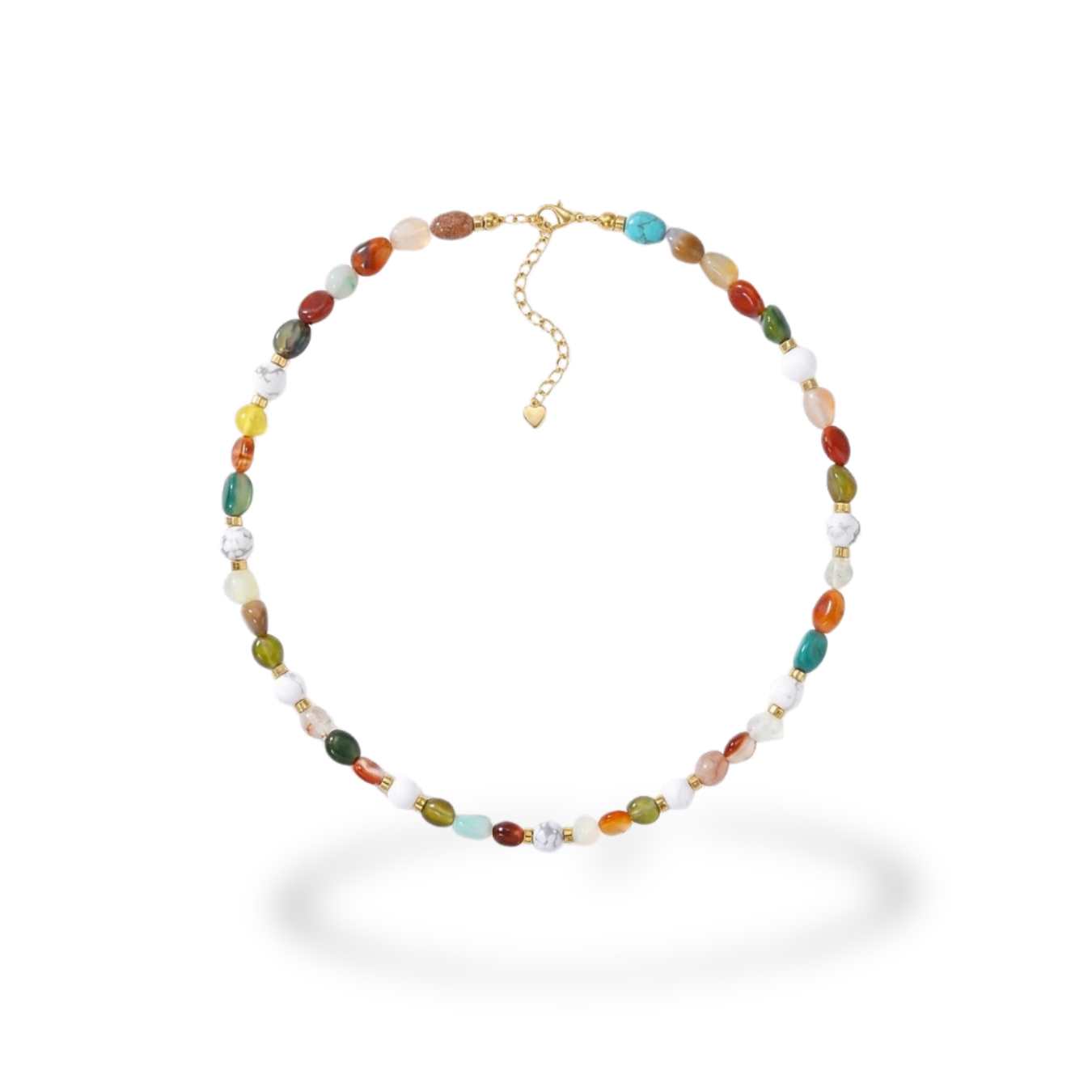 Collar con Perlas de Cristal de Colores