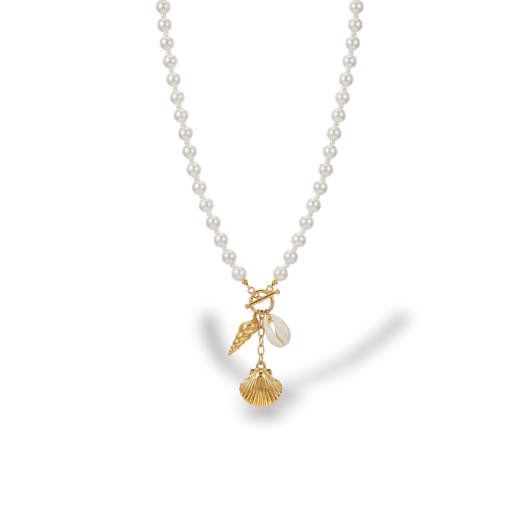 Collar de perlas con colgante