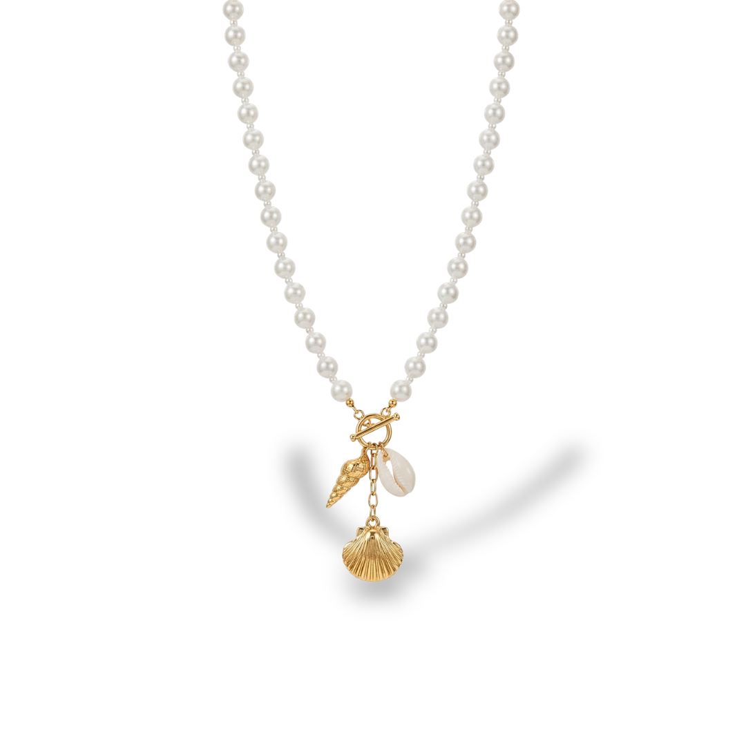 Collar de perlas con colgante