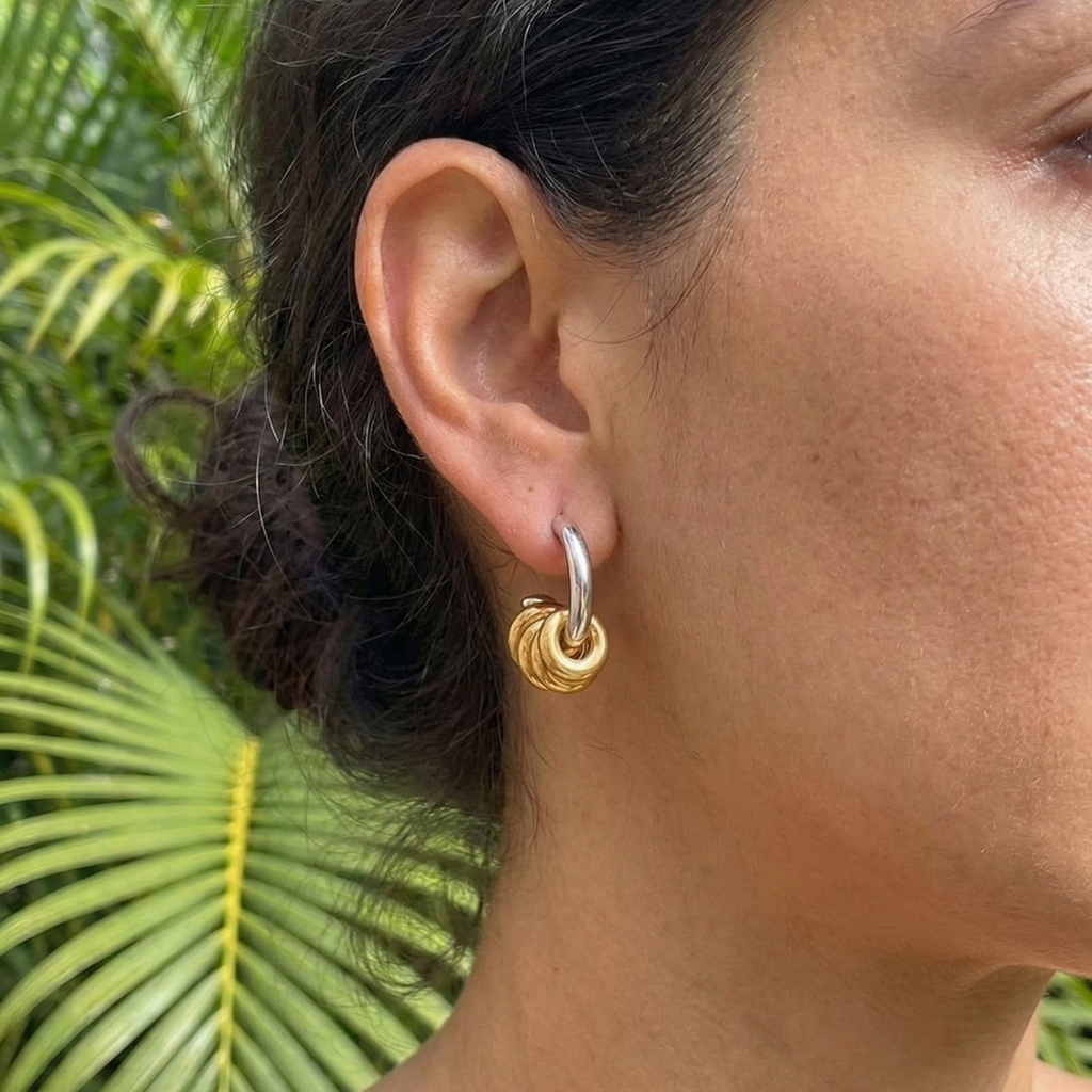 Pendientes Bicolor con Aros