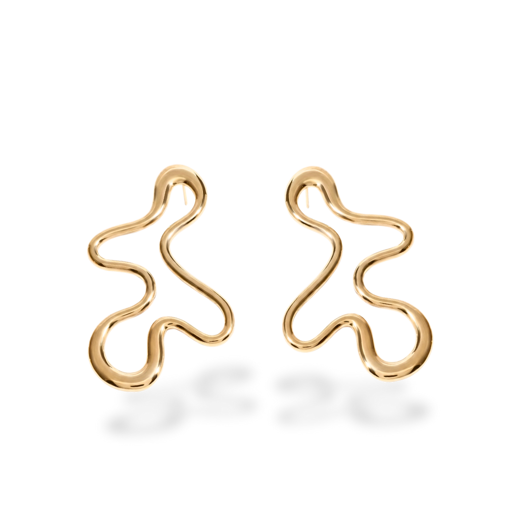 Pendientes Dorados Abstractos