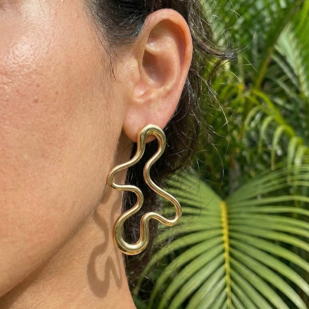 Pendientes Dorados Abstractos