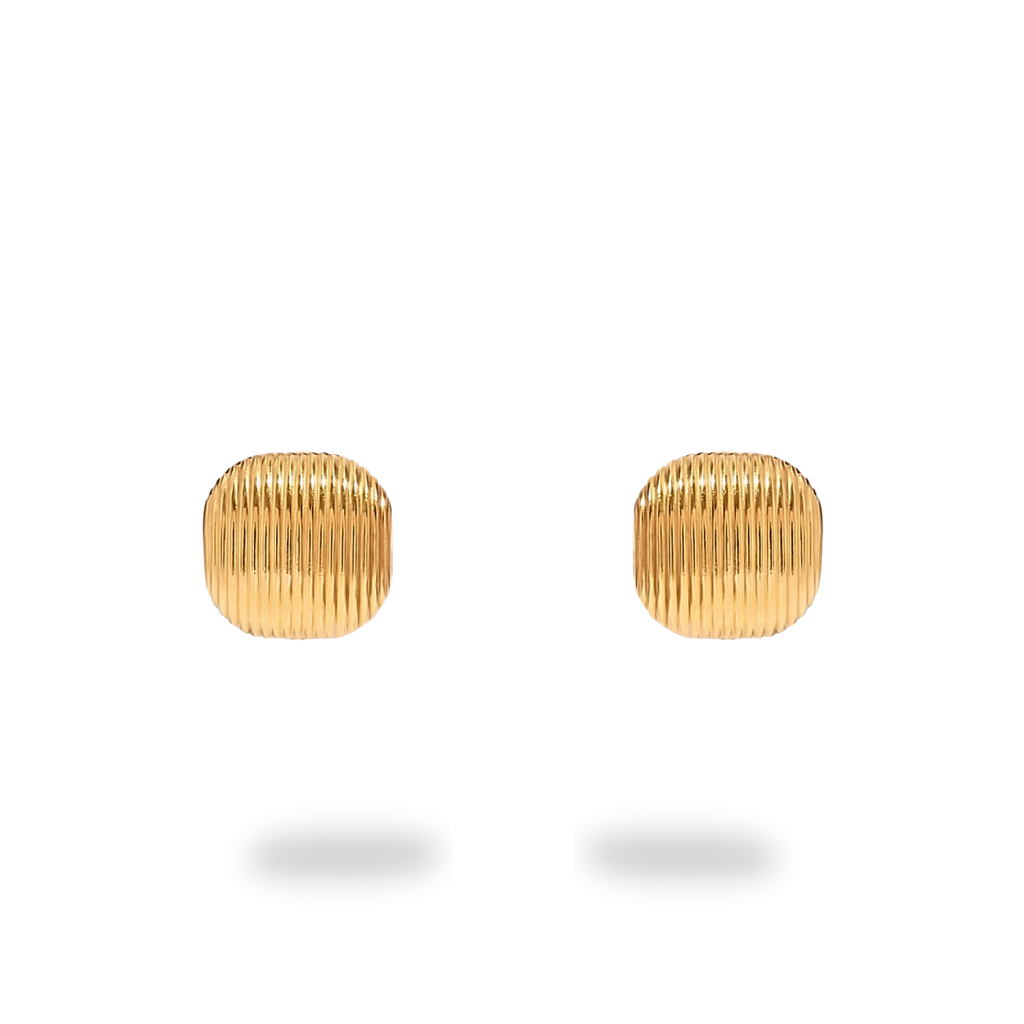 Pendientes Dorados Texturizados Cuadrados