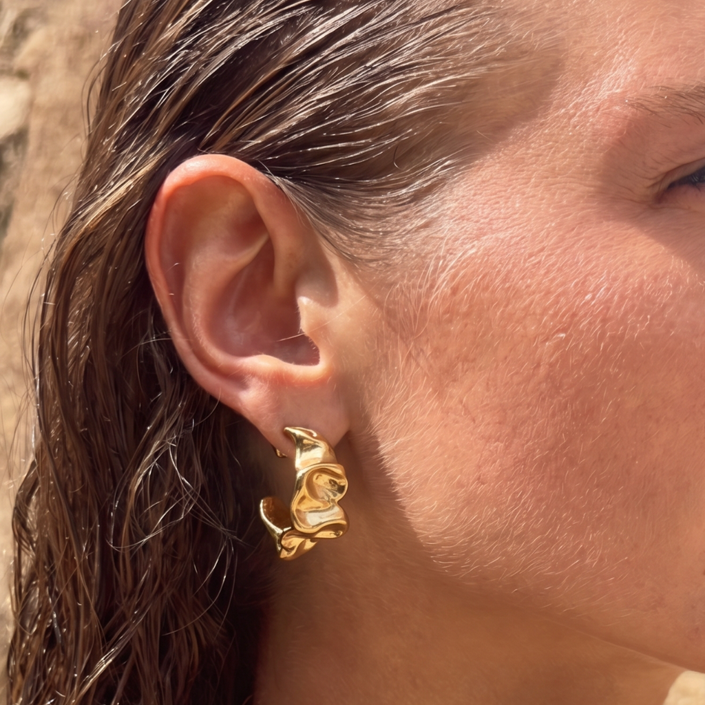 Minimalist Gold Sculptural Earrings
