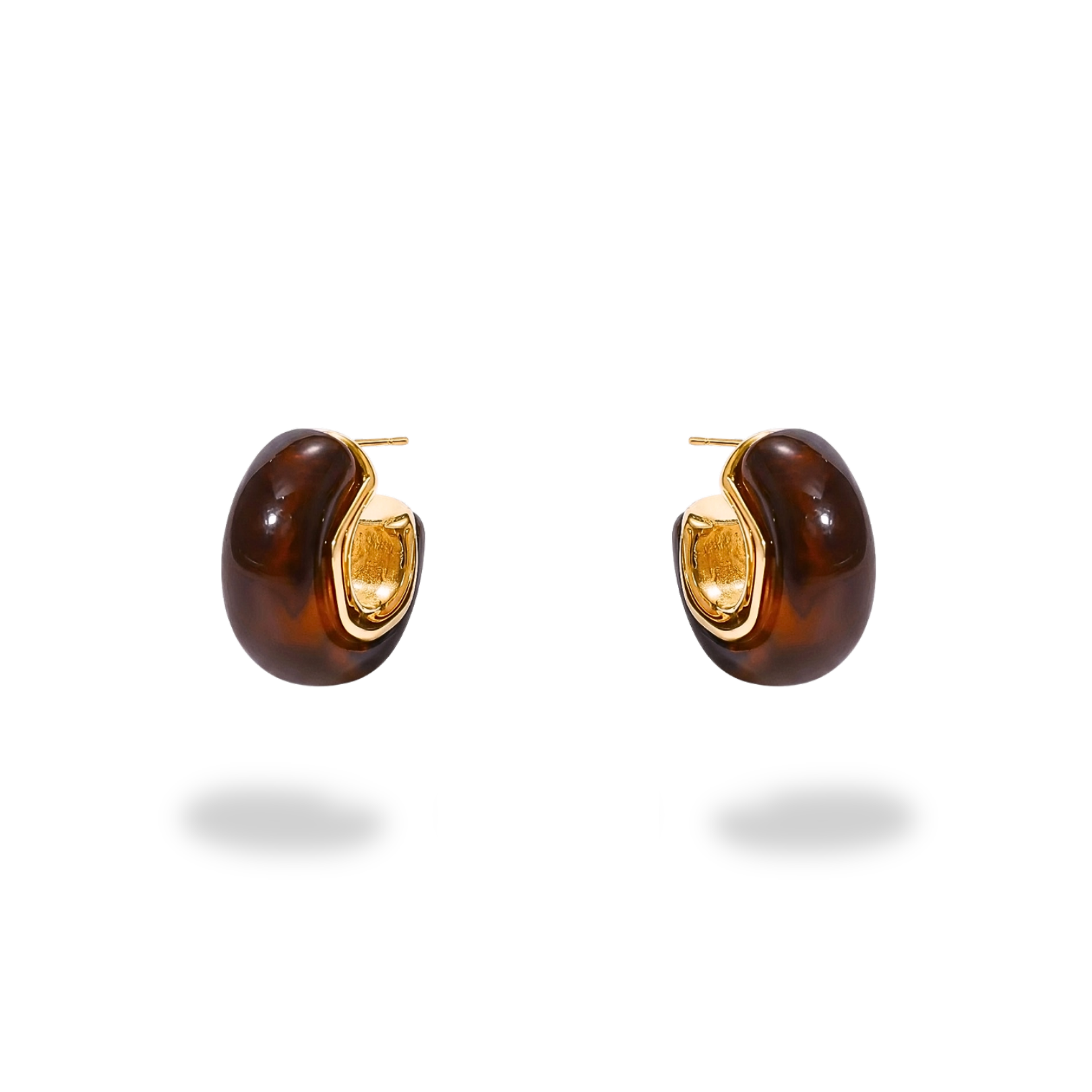 pendientes marones elegantes