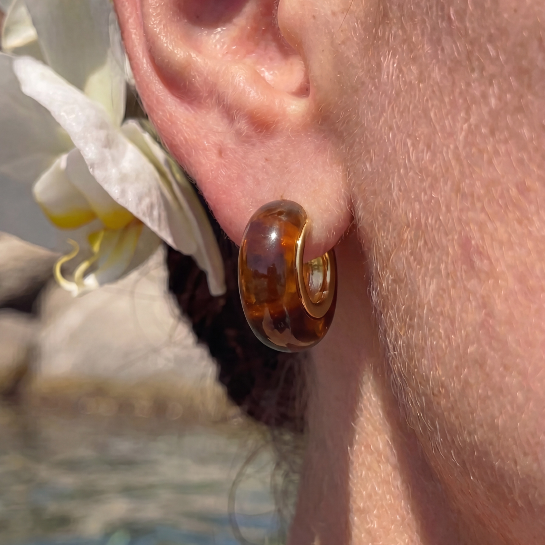 Brown Statement Earrings