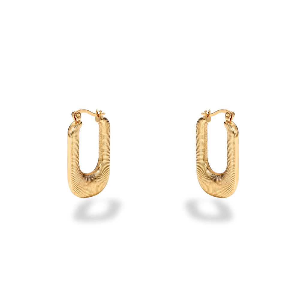 Pendientes de Aro Cuadrados con Textura