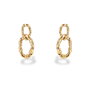Pendientes de botón dorados