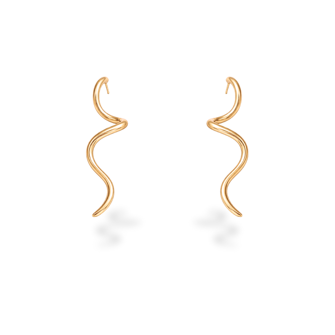 Pendientes minimalistas dorados