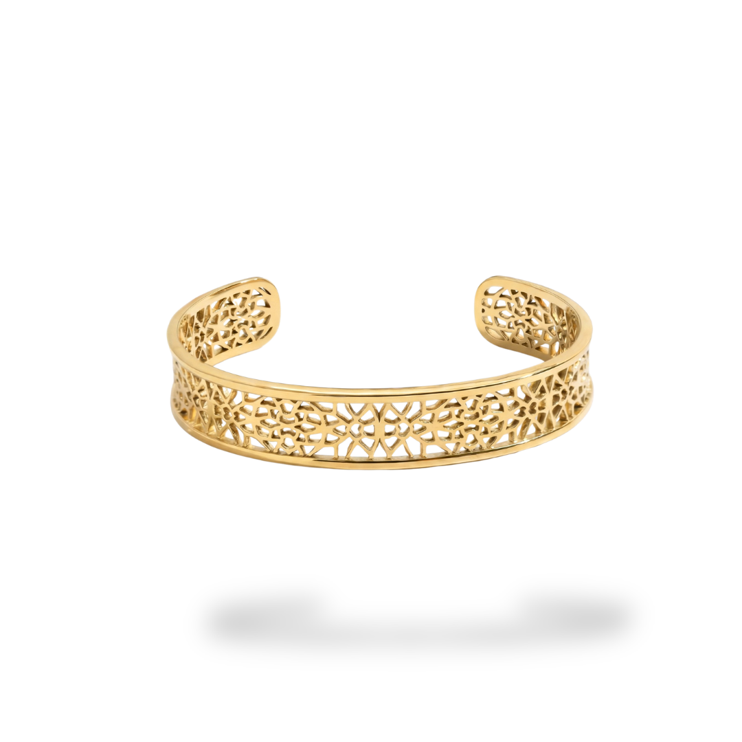 Gold Pattern Cuff Bracelet