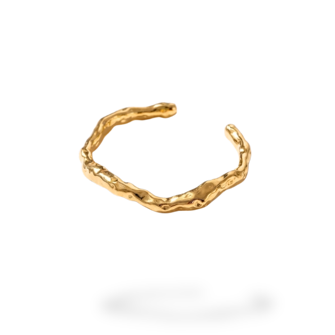 Pulsera dorada texturizada