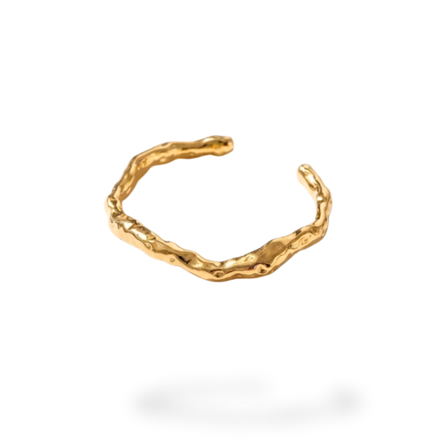 Pulsera dorada texturizada