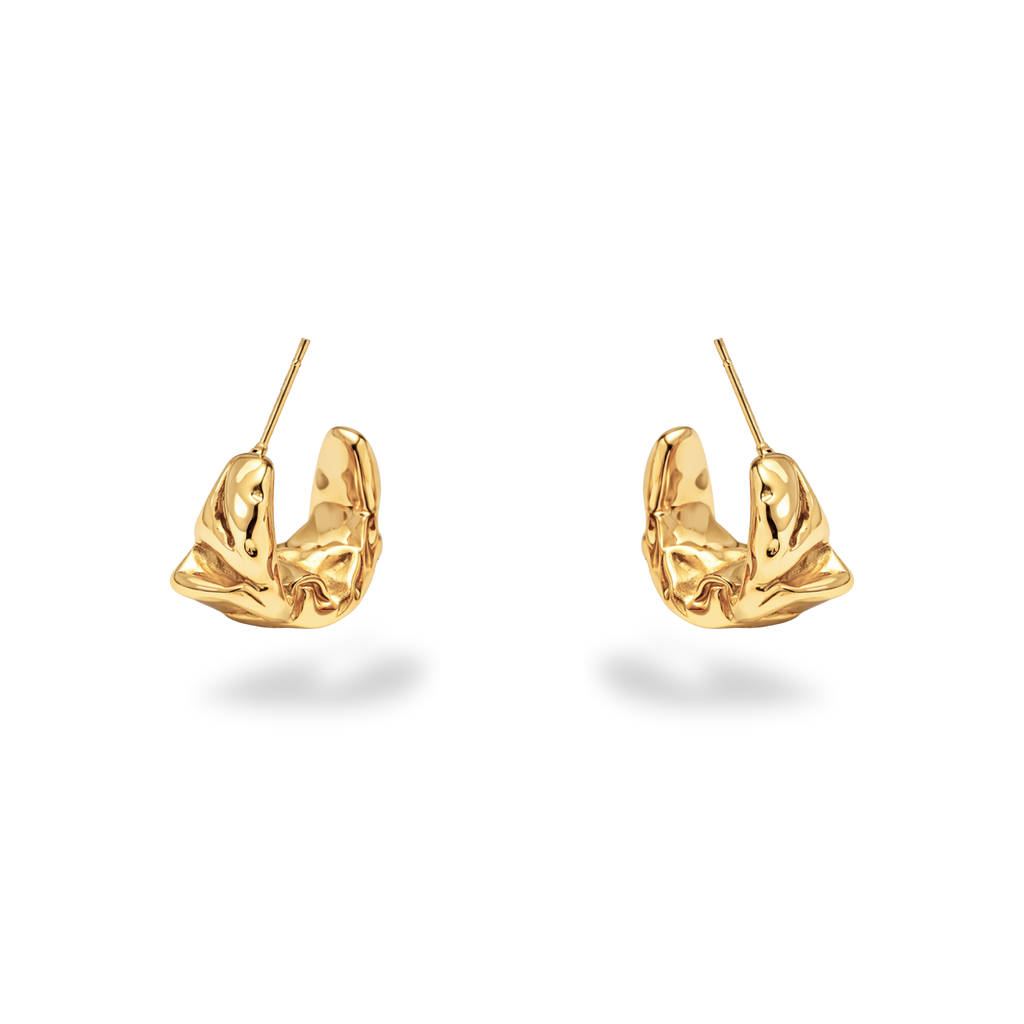 Minimalist Gold Sculptural Earrings